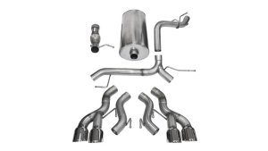 Cadillac Escalade Performance Exhaust - CORSA Performance - Cat-Back Sport, Dual Rear Exit - Polished - `12-`14